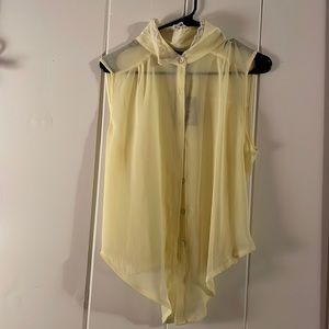 Cute sheer button up tank